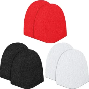 3 Pairs Replacement Bowling Shoe Slide Sole Bowling Accessories Felt Shoe Slide, Red Black White
