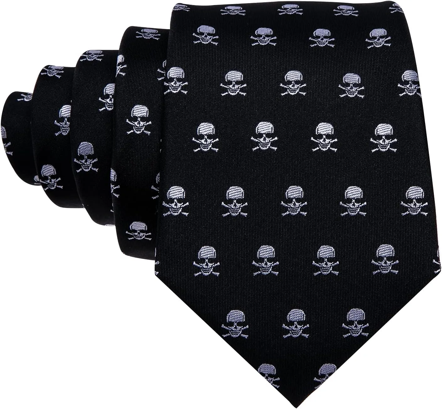Barry.Wang Fun Animal Ties for Men Designer Handkerchief Cufflink WOVEN Casual Necktie Set Festival