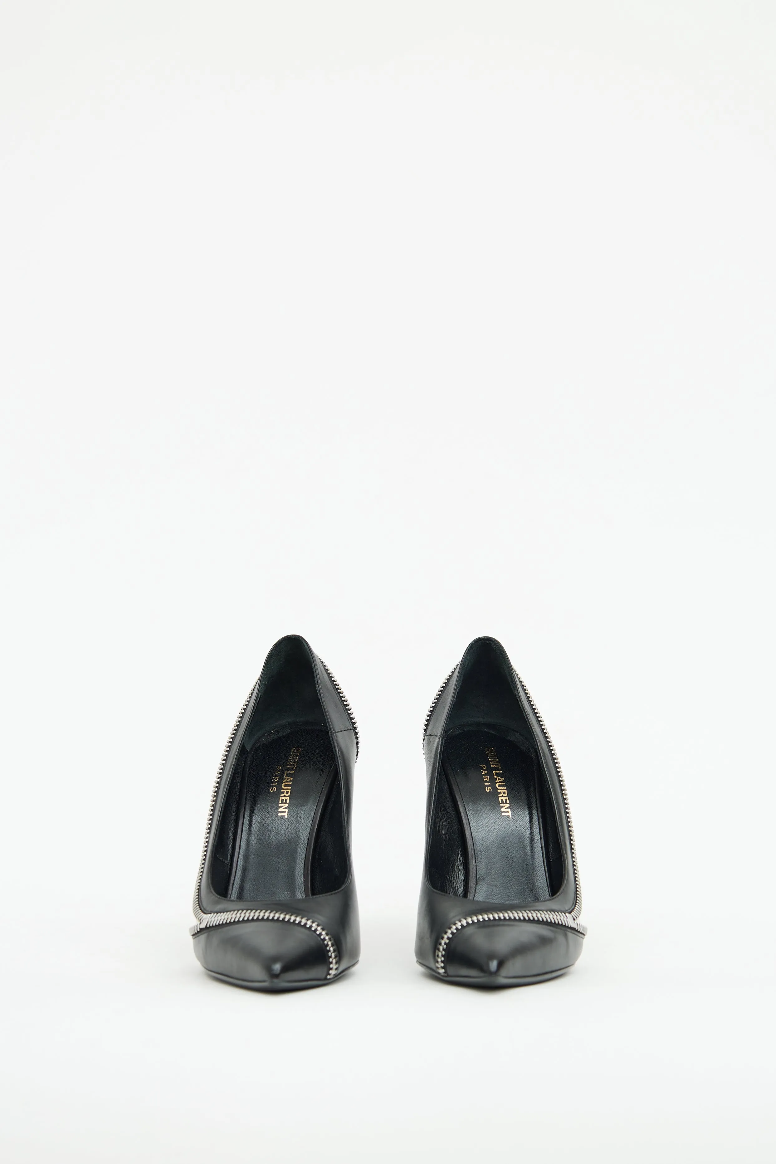 Black & White Zip Heel