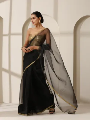 Black Cloud Organza Saree
