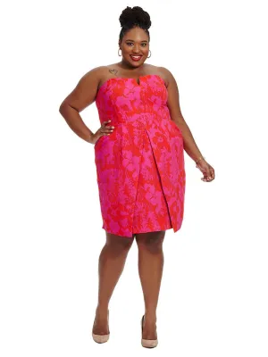 CITY CHIC - Bright floral strapless dress! 14