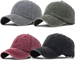 Criss Cross Hat Washed Distressed Baseball Cap Ponytail Hat High Messy Bun Ponycap for Women