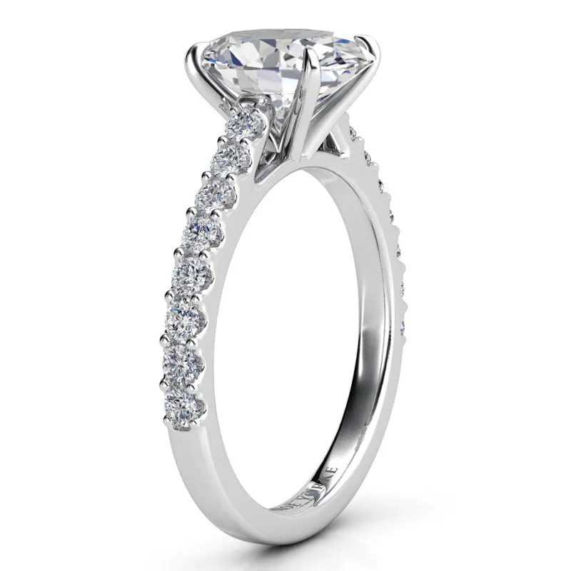 Elodie - 3 Carat Oval Shape Lab Grown Diamond Ring: Unparalleled Brilliance, Ethical Luxury
