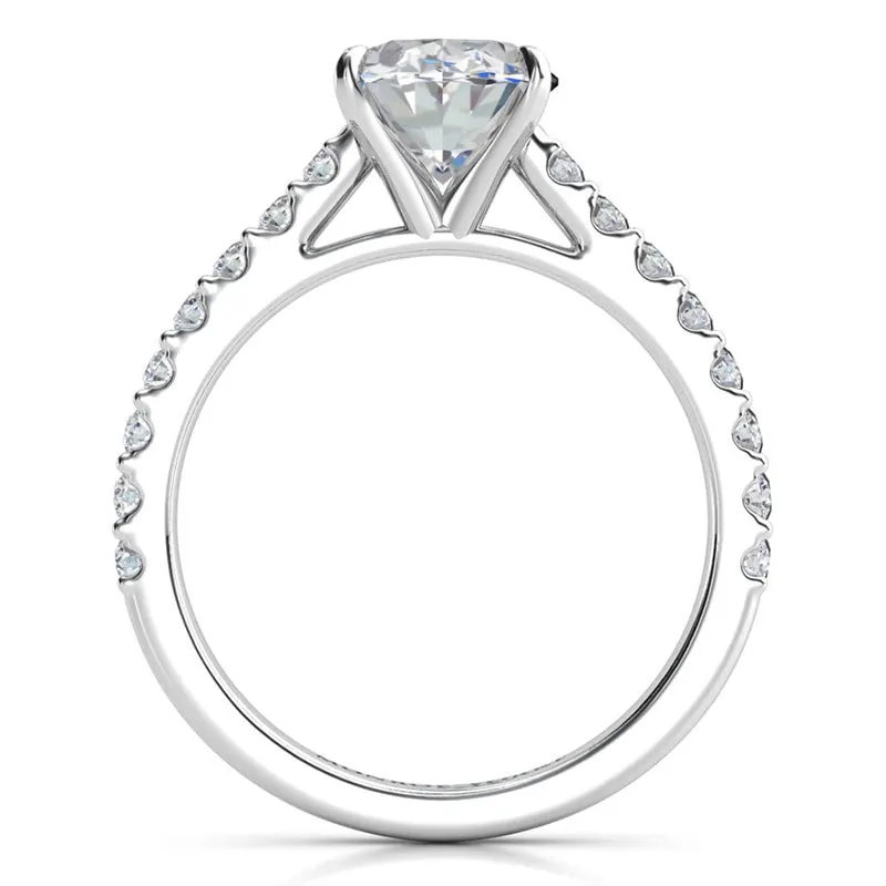 Elodie - 3 Carat Oval Shape Lab Grown Diamond Ring: Unparalleled Brilliance, Ethical Luxury