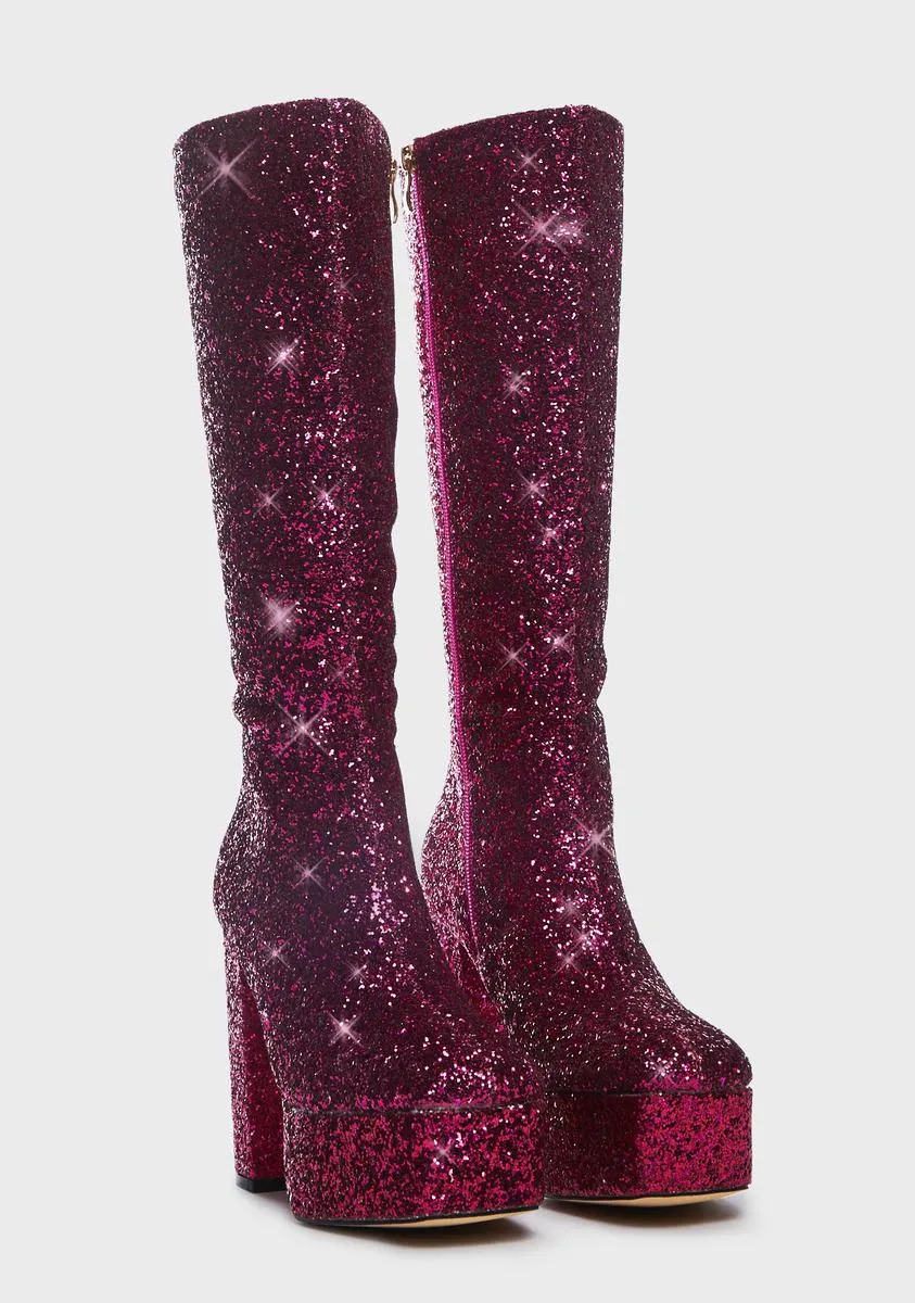 Fuchsia Bourdeau Platform Boots