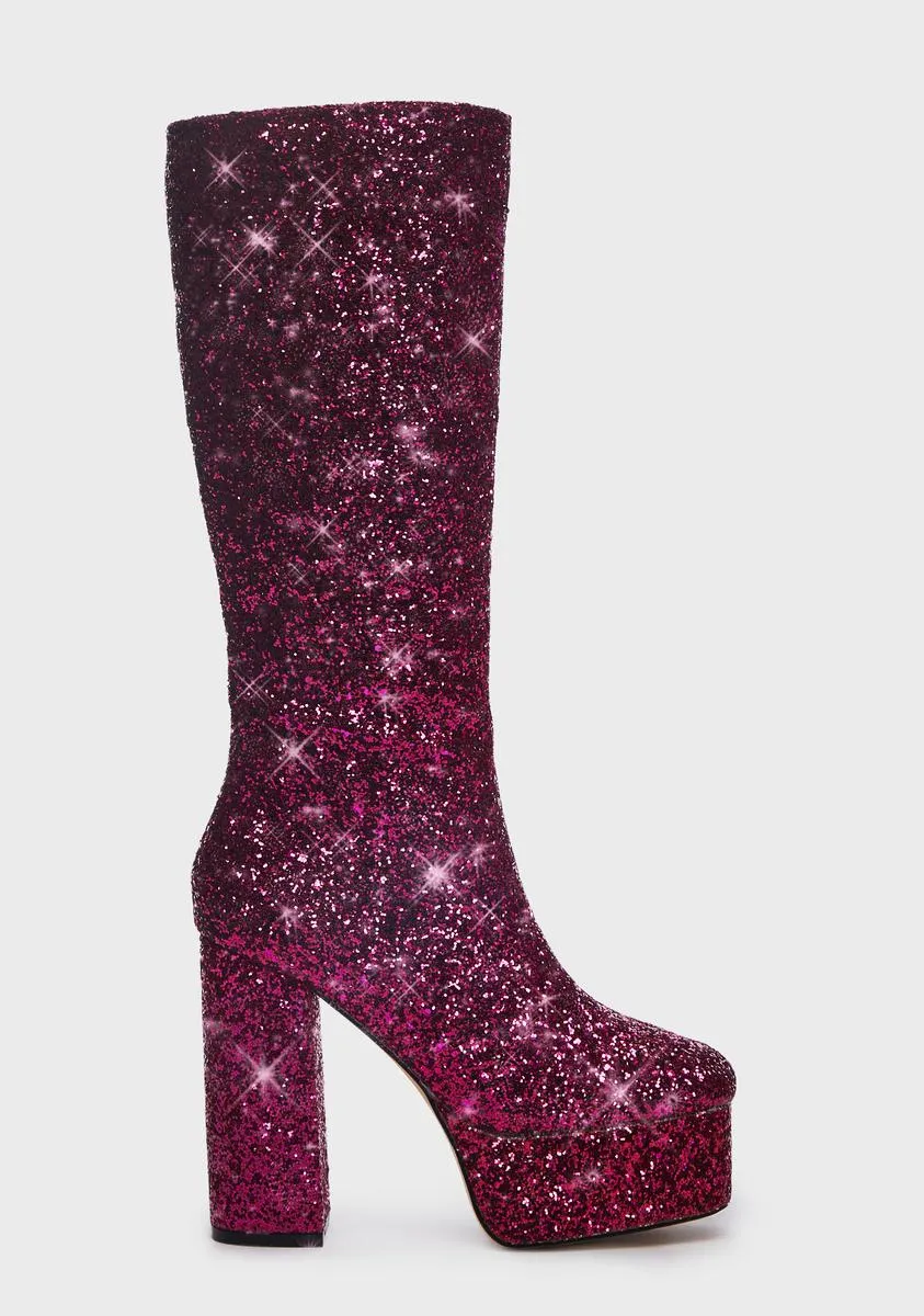 Fuchsia Bourdeau Platform Boots