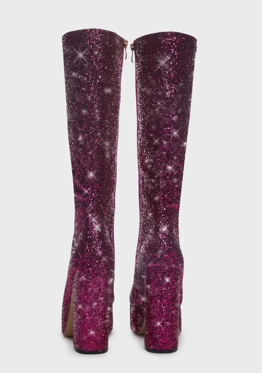 Fuchsia Bourdeau Platform Boots