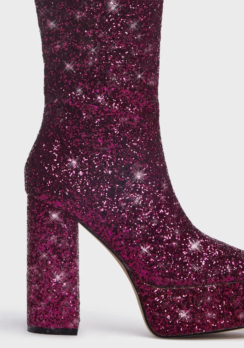 Fuchsia Bourdeau Platform Boots