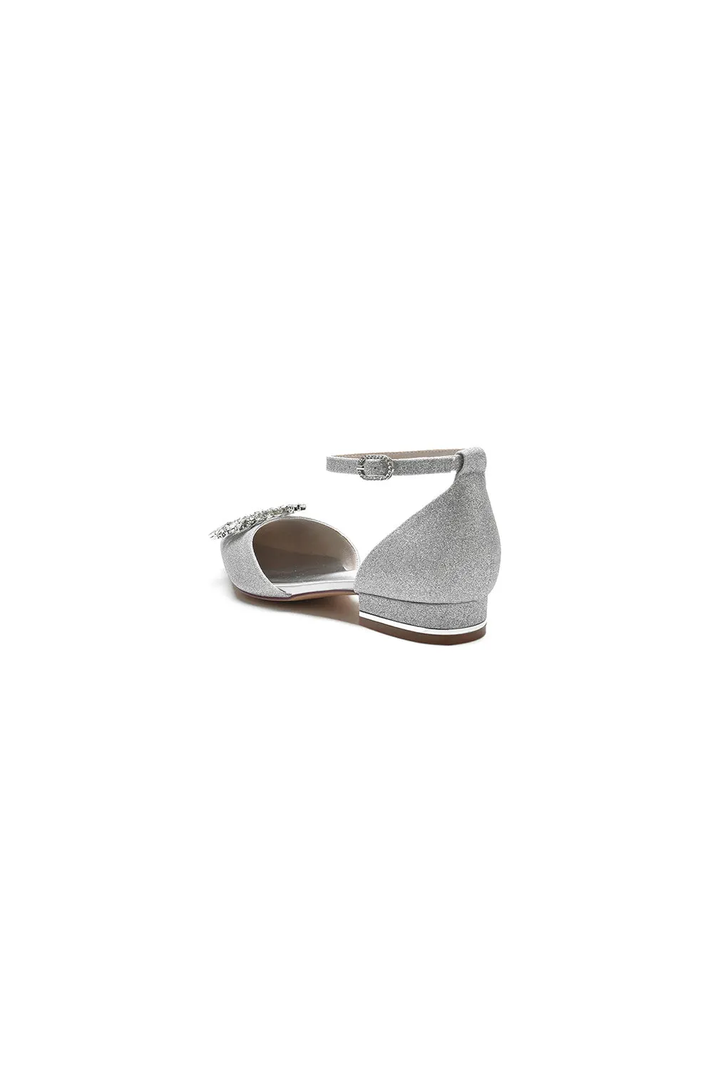 Glitter Crystal Low Heels