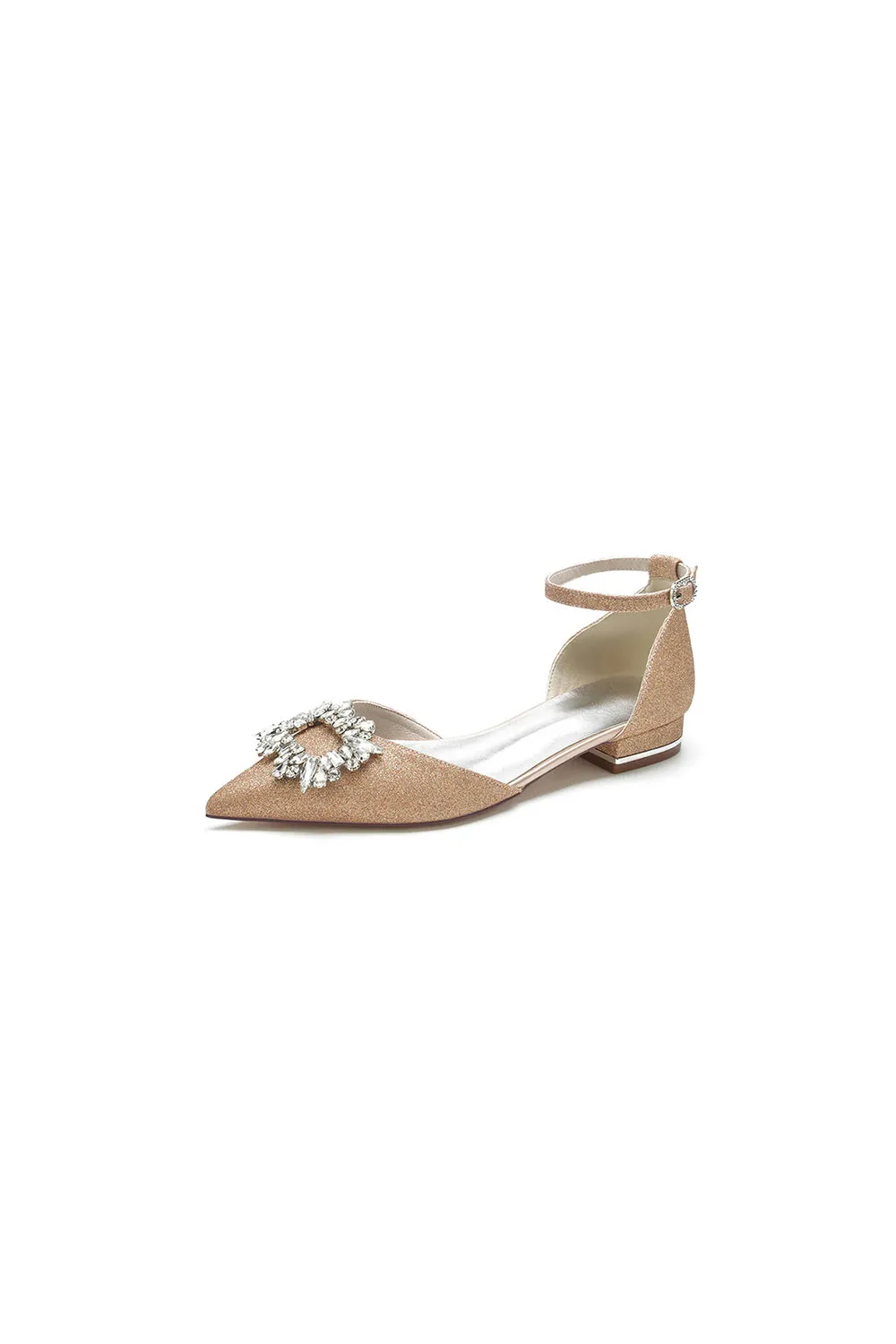 Glitter Crystal Low Heels