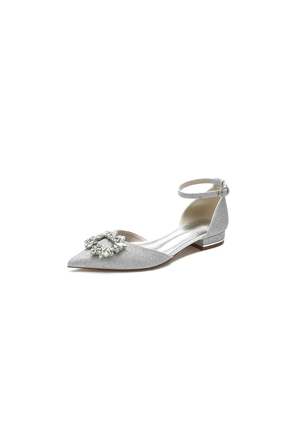Glitter Crystal Low Heels