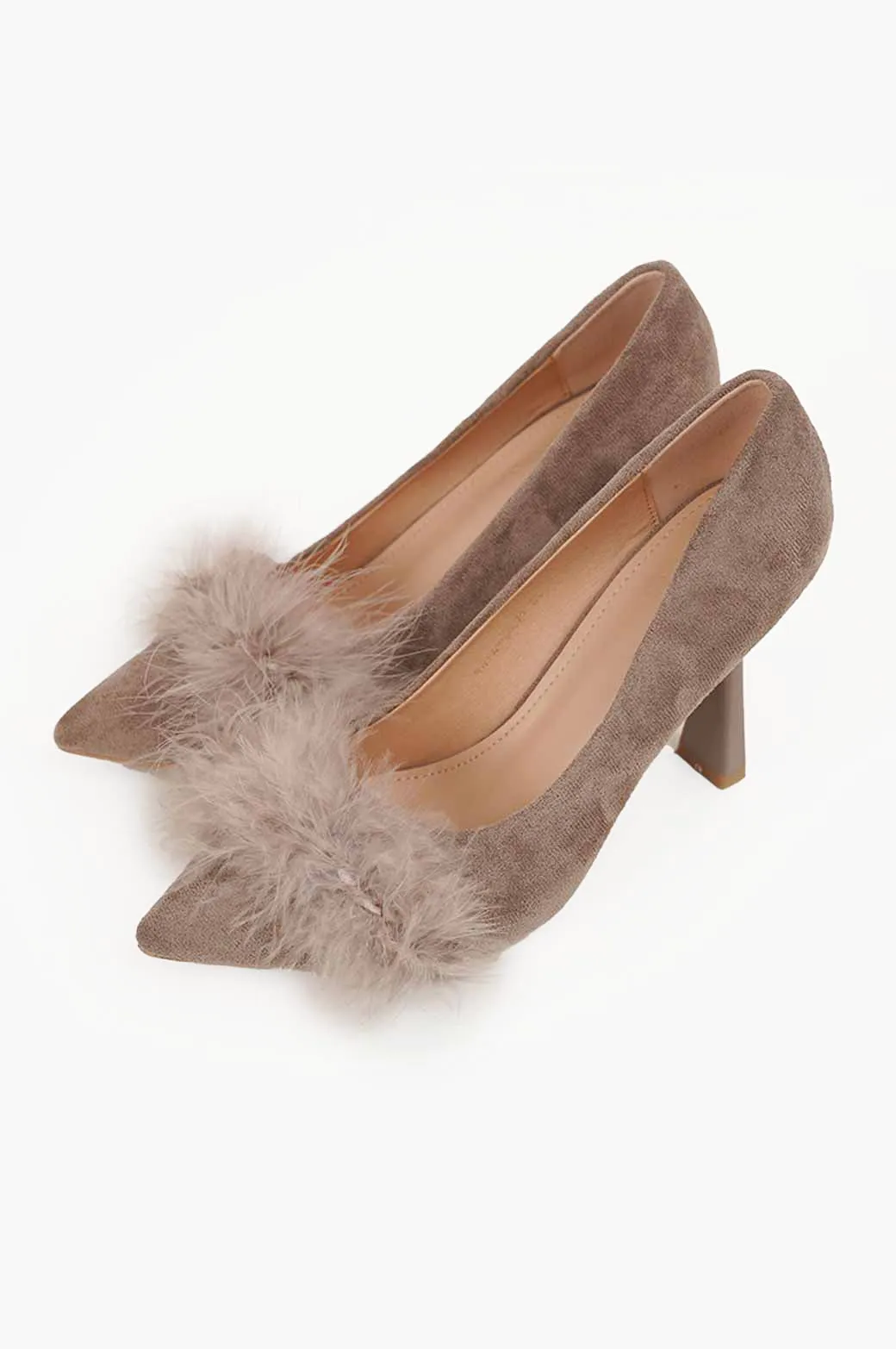 HEELS WITH FUR