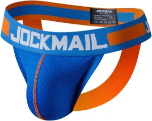JOCKMAIL Mens Jockstrap Underwear Wide Belt Athletic Supporter Mens Thongs Sport Underwear Jock Strap