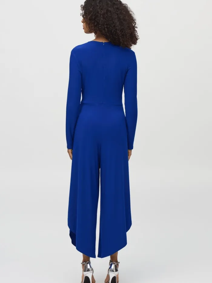 Joseph Ribkoff Silky Knit Wrap Culotte Jumpsuit In Royal Sapphire 244155 Col 2922