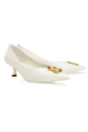 Khloe Heels - White