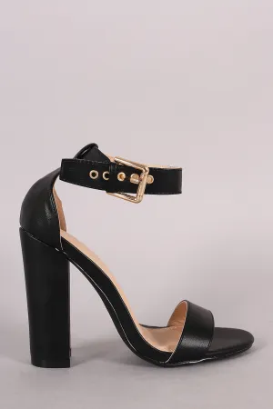 Liliana Buckled Ankle Strap Chunky Heel