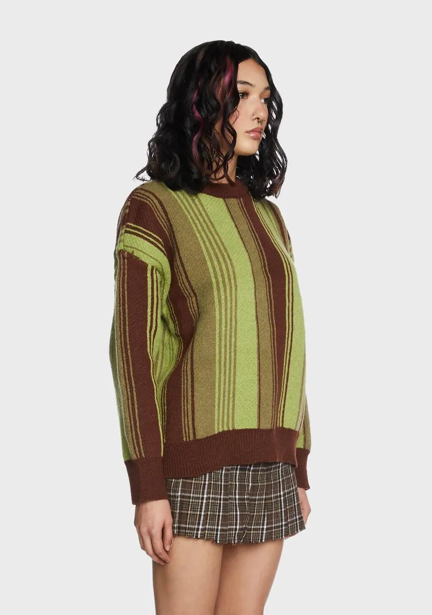 Lucky Strike Striped Sweater