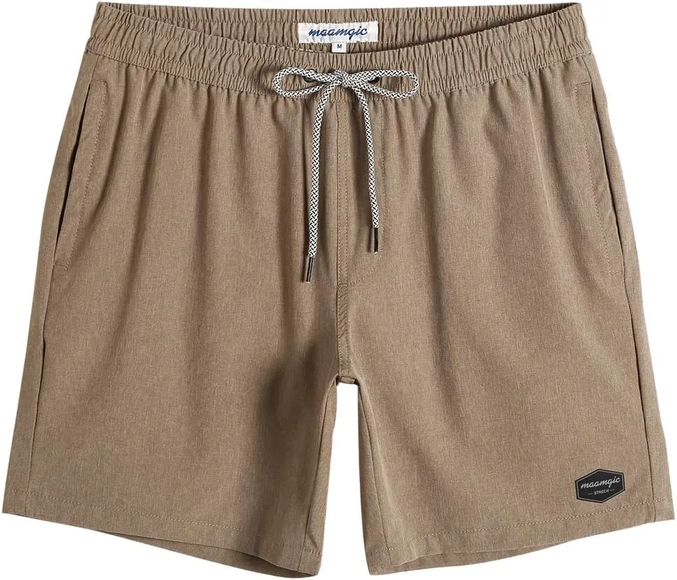 maamgic Mens 7" Stretch Swim Trunks Quick Dry Mesh Lining Swimwear Bathing Suits