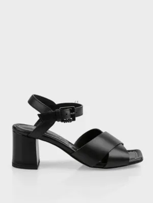 Marc Cain Black Heeled Strap Sandals SB SG.14 L03 COL 900