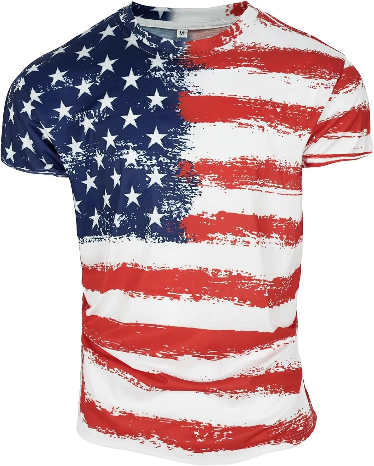 Men's Short Sleeve Patriotic American Design with Eagle and Flag Premium T-Shirt