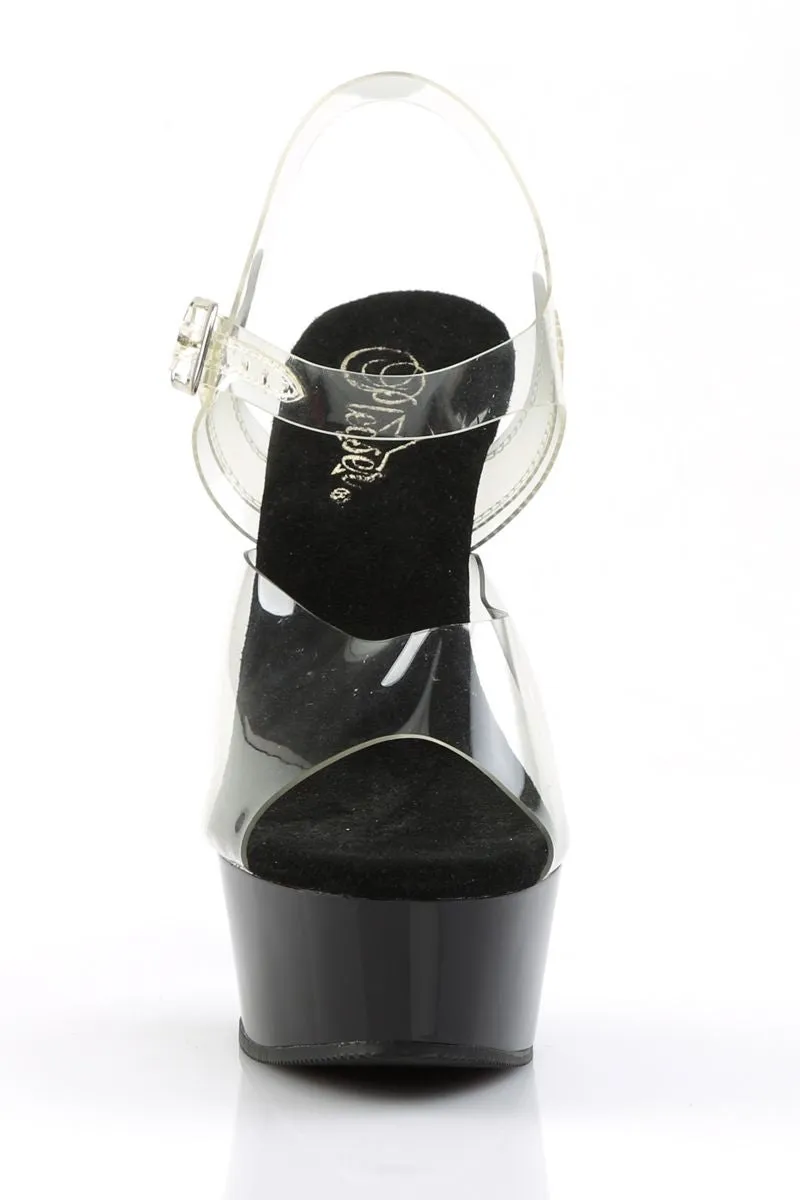 Pleaser USA Delight-608 6inch Stilettos - Black