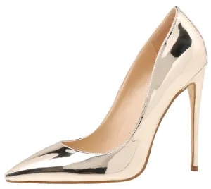 Pointed Toe 12cm / 10cm High Heels Glitter Patent Party Pumps for Woman