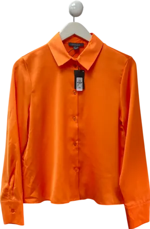 Primark Bright Orange Button Up Shirt UK 12