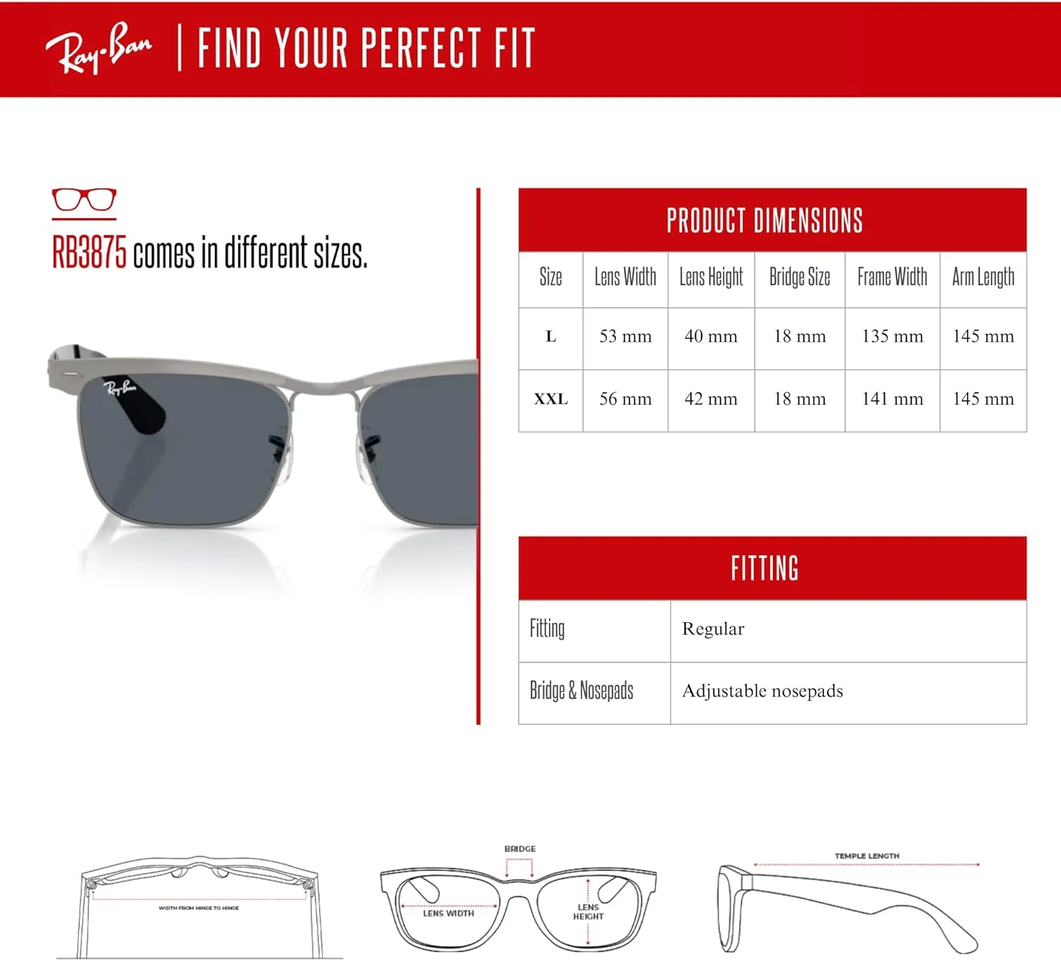 Ray-Ban RB3875 Wayfarer Deluxe Square Sunglasses For Men For Women   BUNDLE With Designer iWear Complimentary Eyewear Kit