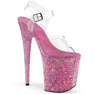 Rose Red Glitter High Platform Heel for Drag Queens
