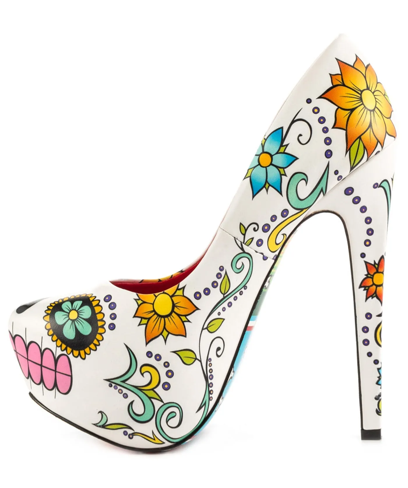 Skully Leather Platforms