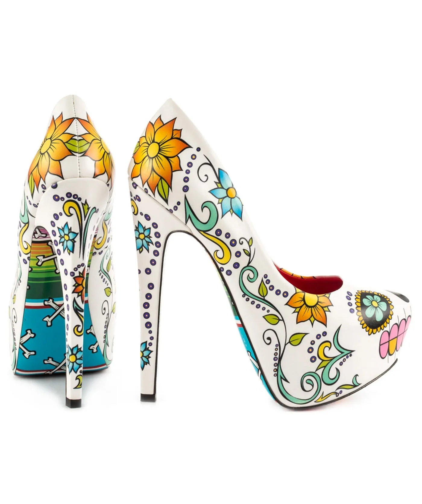 Skully Leather Platforms