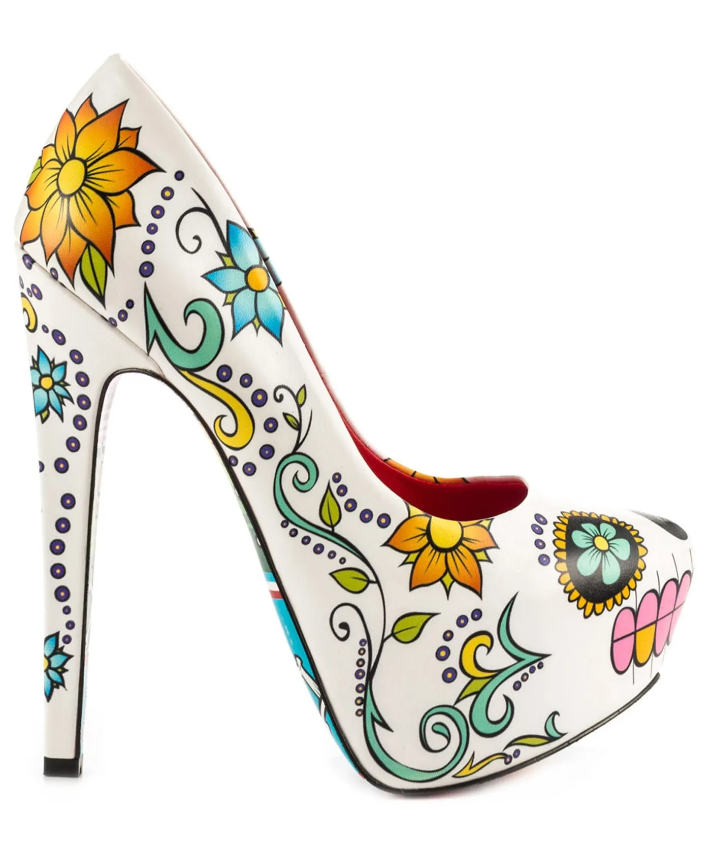 Skully Leather Platforms
