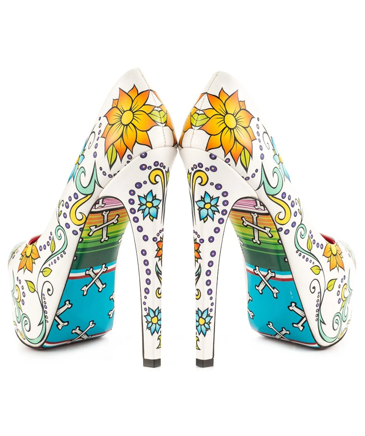 Skully Leather Platforms