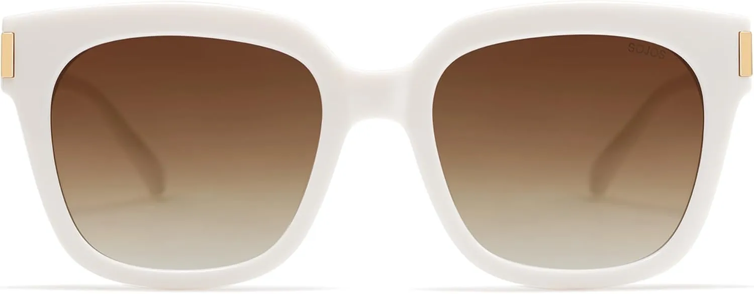 SOJOS Classic Polarized Sunglasses for Women Men Trendy Square Frame SJ2149