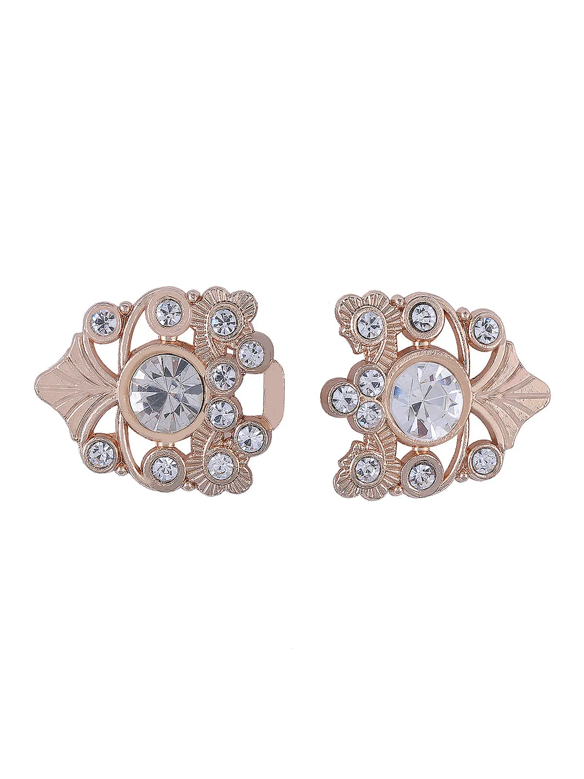 Sparkling Diamond Closure Clasp Luxury Design Golden Buckle