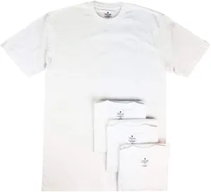 Stafford Men??s Tall/Extra Tall 100% Heavy Weight Cotton Crew Neck Undershirt, White, Short Sleeve, 4 Pack (Large Tall (LT))