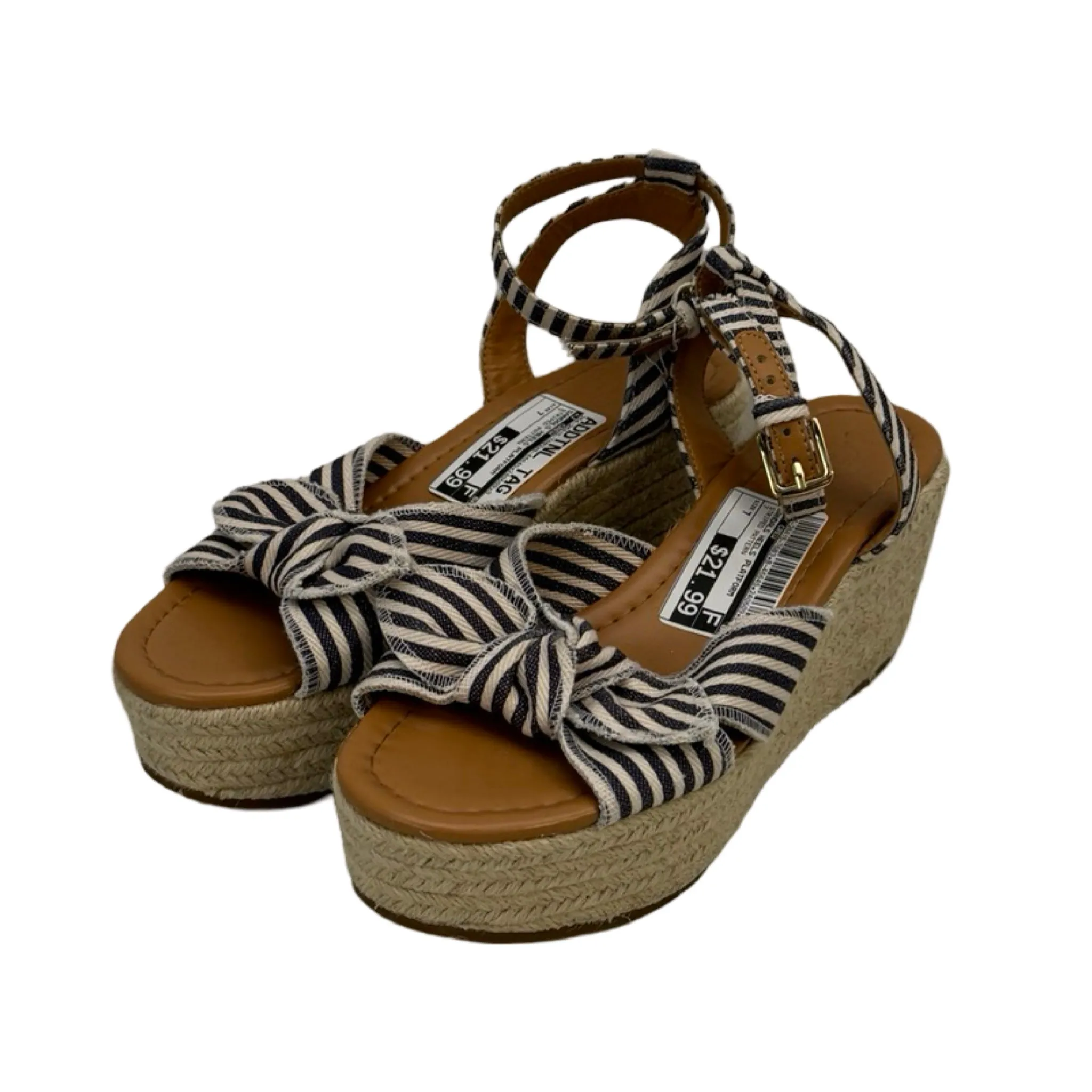 Striped Pattern Sandals Heels Platform J. Crew, Size 7