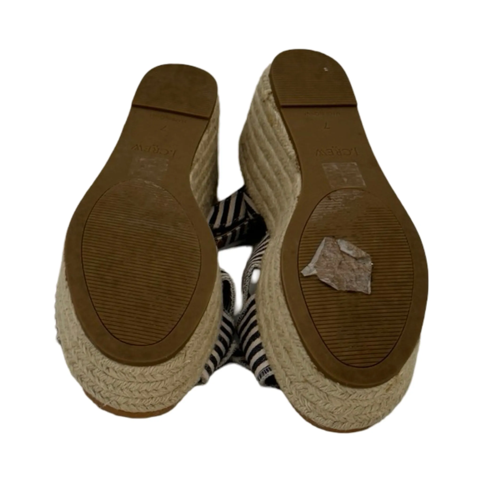 Striped Pattern Sandals Heels Platform J. Crew, Size 7