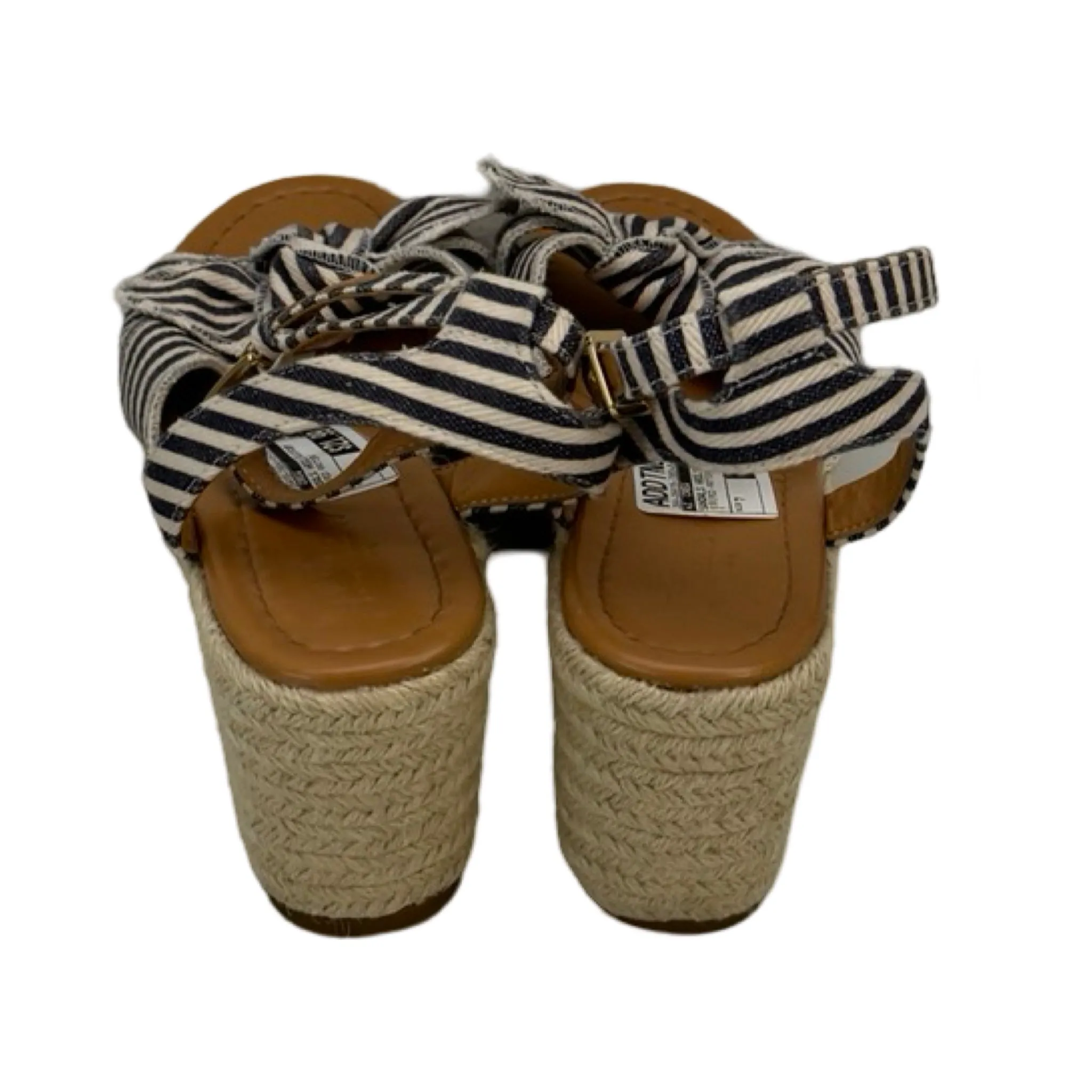 Striped Pattern Sandals Heels Platform J. Crew, Size 7