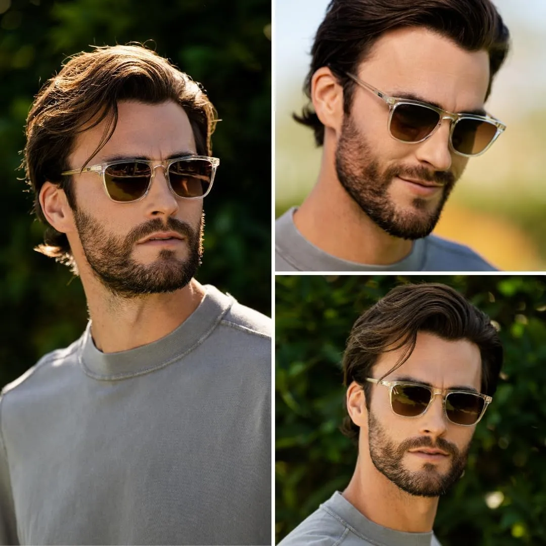 WearMe Pro - Polarized Lens Square Modern Sunglasses for Men