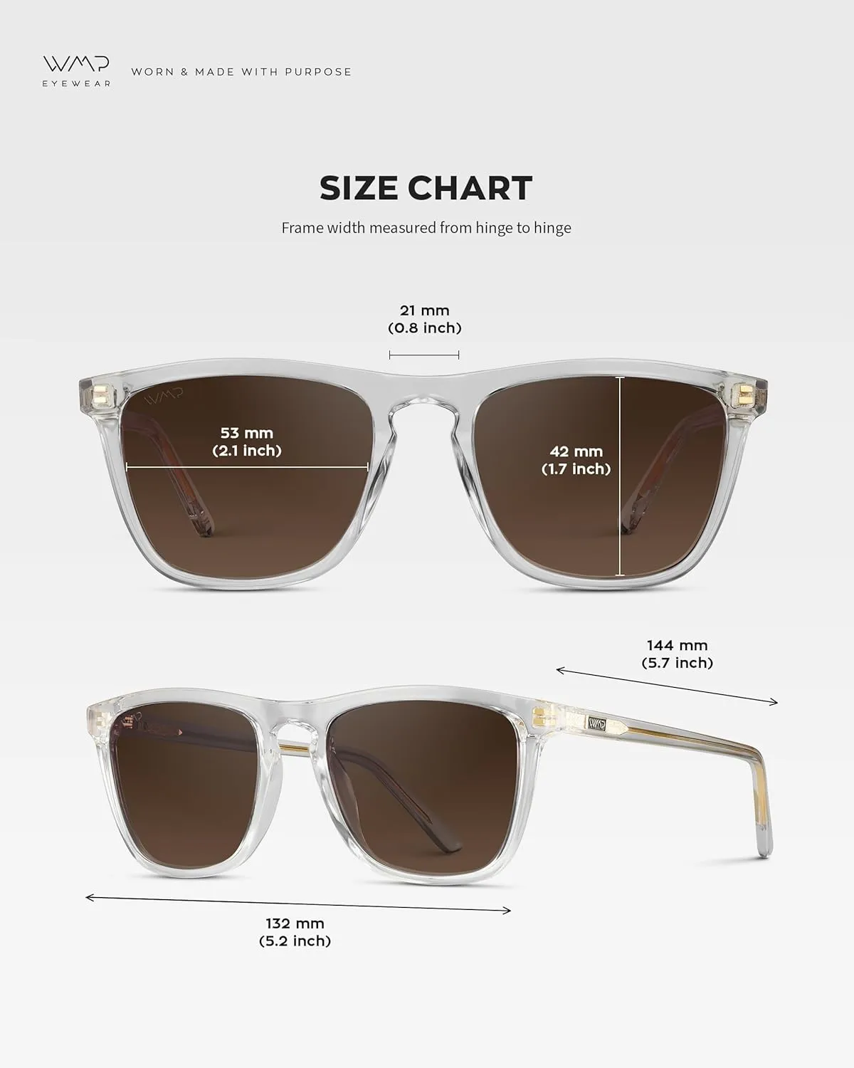 WearMe Pro - Polarized Lens Square Modern Sunglasses for Men